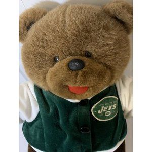 Vtg New York Jets 2000 NFL Plush Bear Licensed Good Stuff Toy teddie green brown